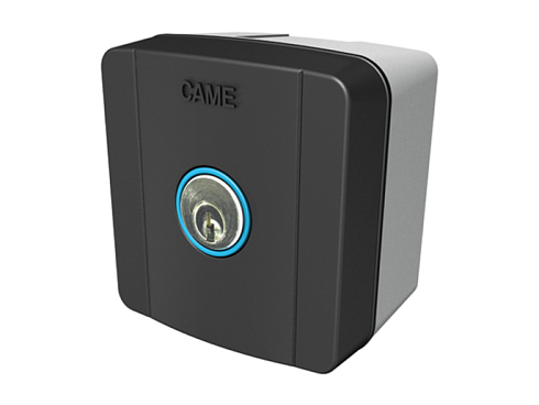 Купить ключ-выключатель накладной CAME SELC1FDG с синей подсветкой с доставкой и установкой в Евпатории
