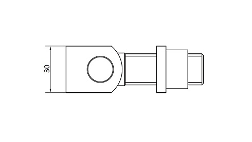 Комплектующие для распашных ворот Петля CAME H 18 регулируемая с гайкой, 42-68 мм, М18, приваривание в Евпатории