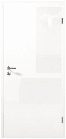 Двери Hormann Conceptline межкомнатные с блестящей поверхностью белого цвета
